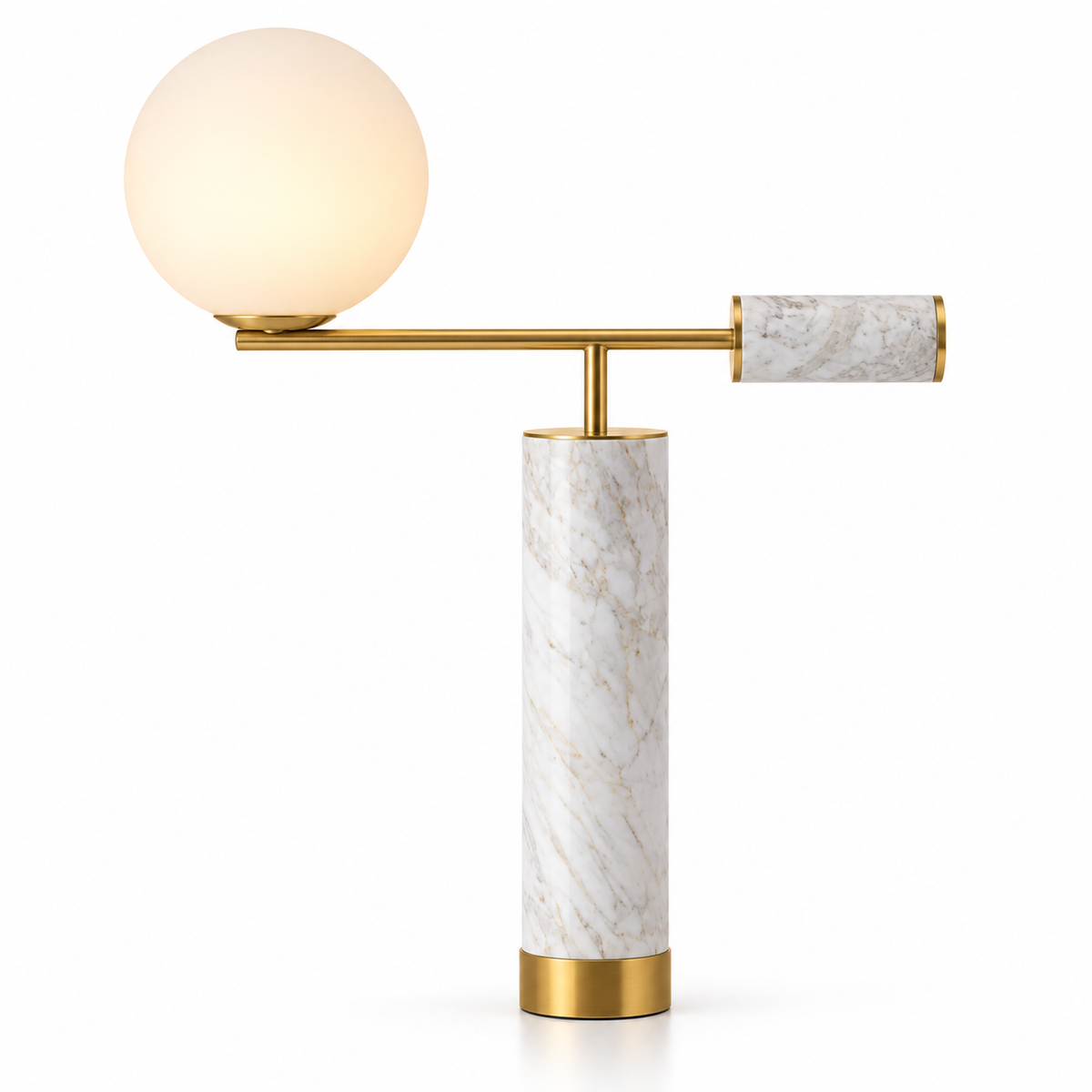 Aether kunstbordlampe i marmor