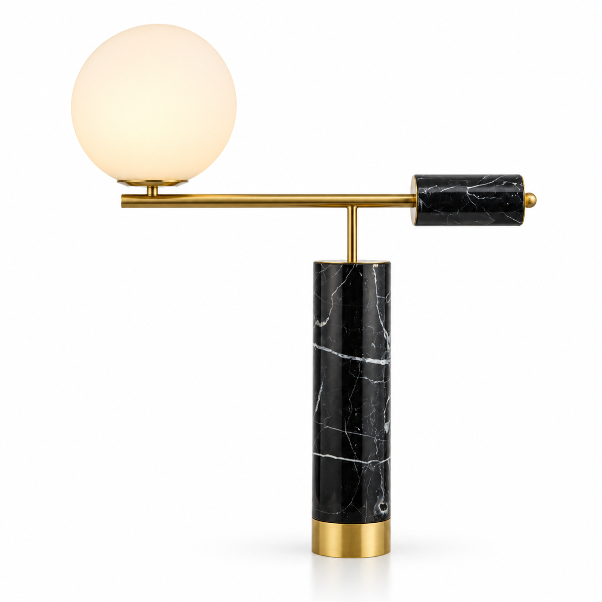Aether kunstbordlampe i marmor