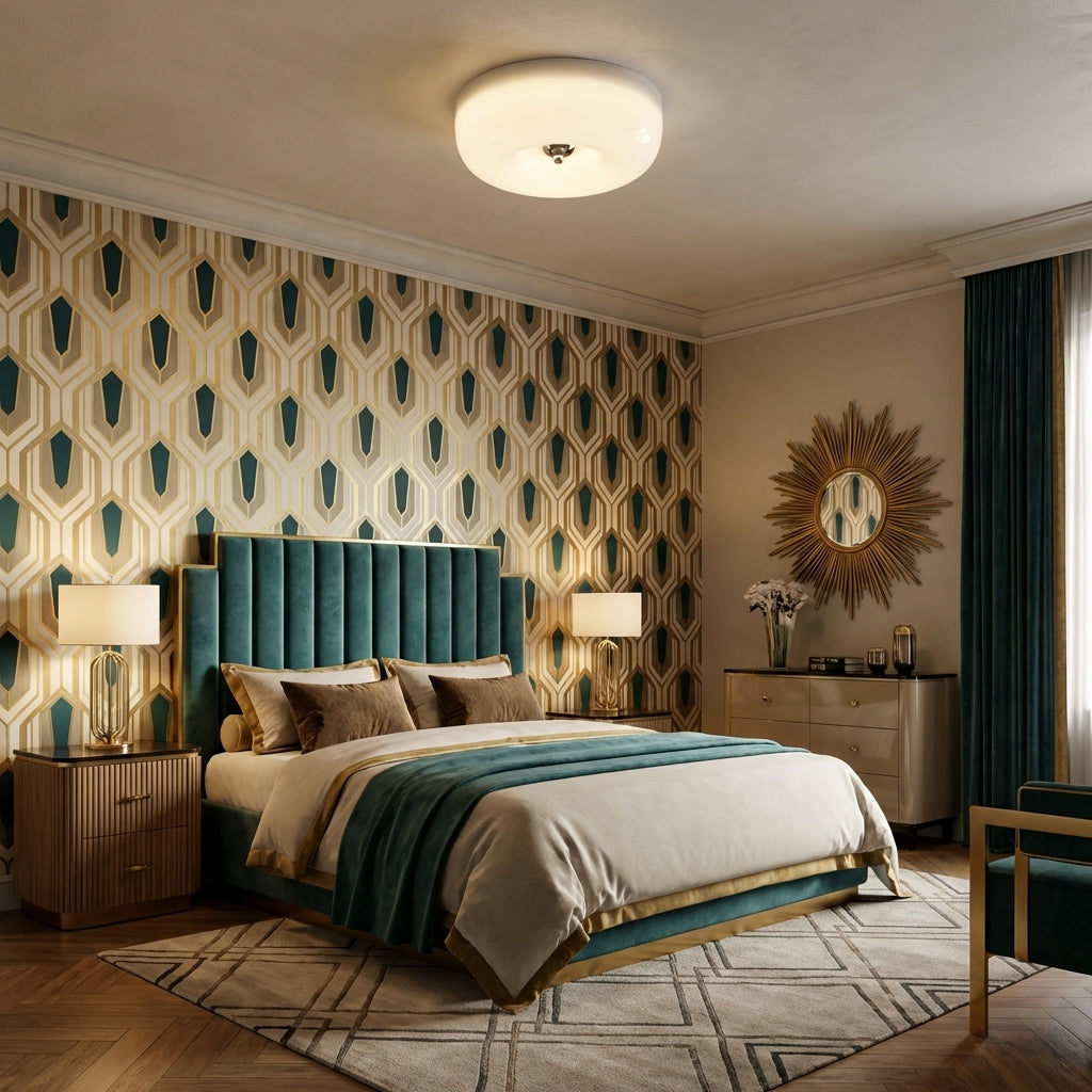 Art Deco Mushroom Ceiling Light