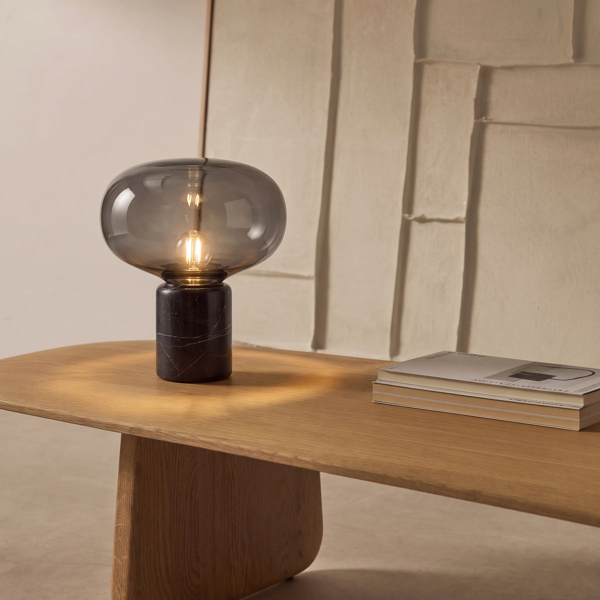 Avorio Black Marble Glass Table Lamp