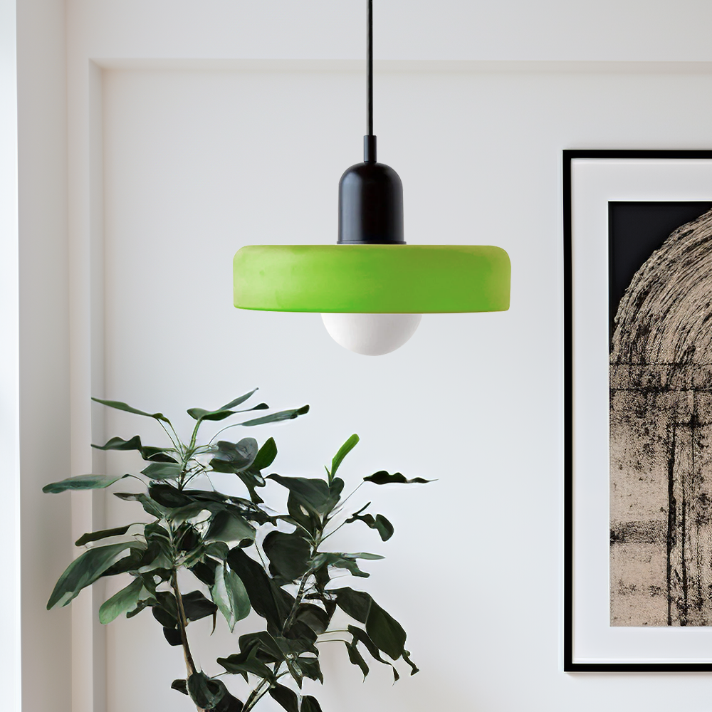Bauhaus Colored Glass Pendant Light