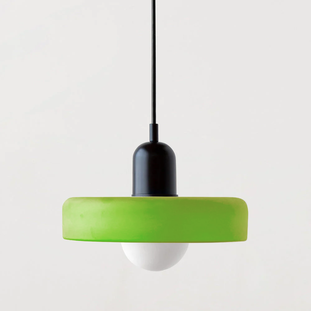 Bauhaus Colored Glass Pendant Light