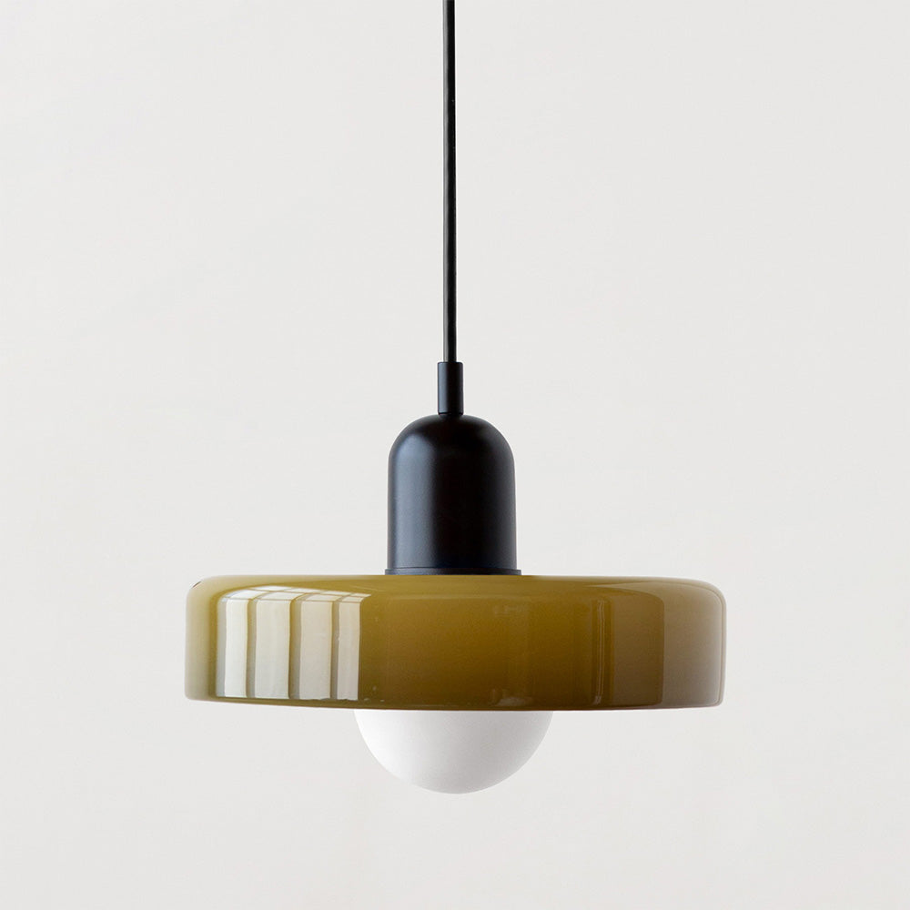 Bauhaus Colored Glass Pendant Light