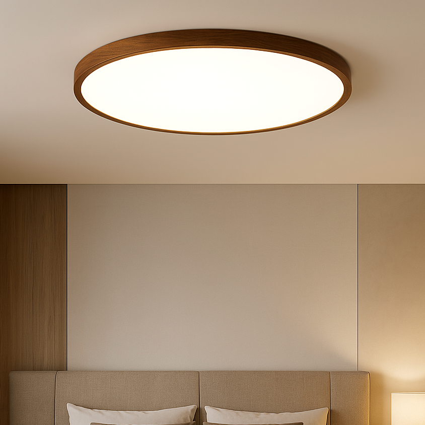 Plafón con veta de madera oscura