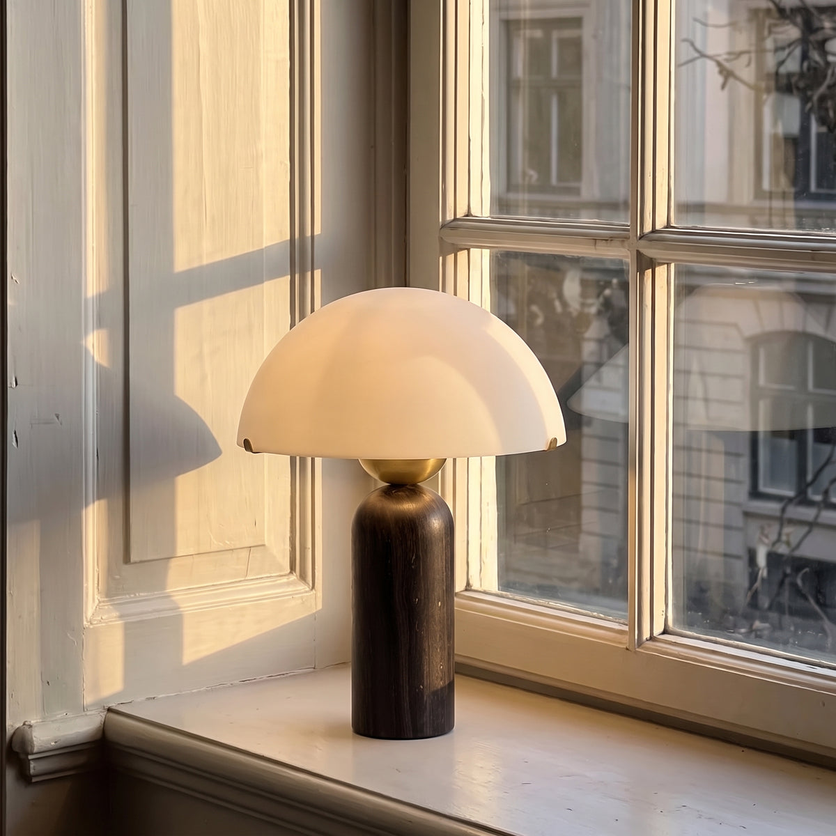 Lampada da tavolo a fungo Fiora in marmo