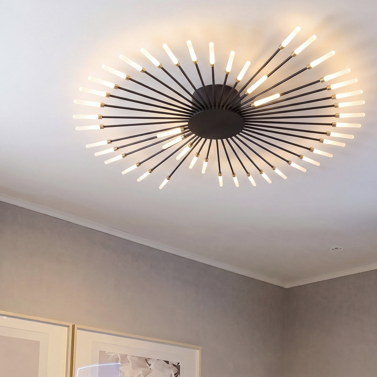 Firework loftslampe med dæmpbar fjernbetjening