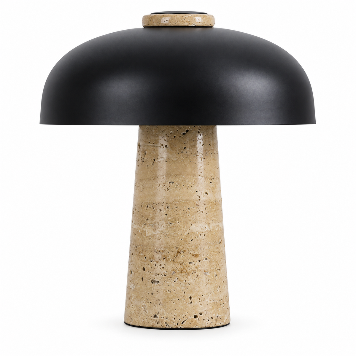 Lámpara de mesa Kupol de travertino