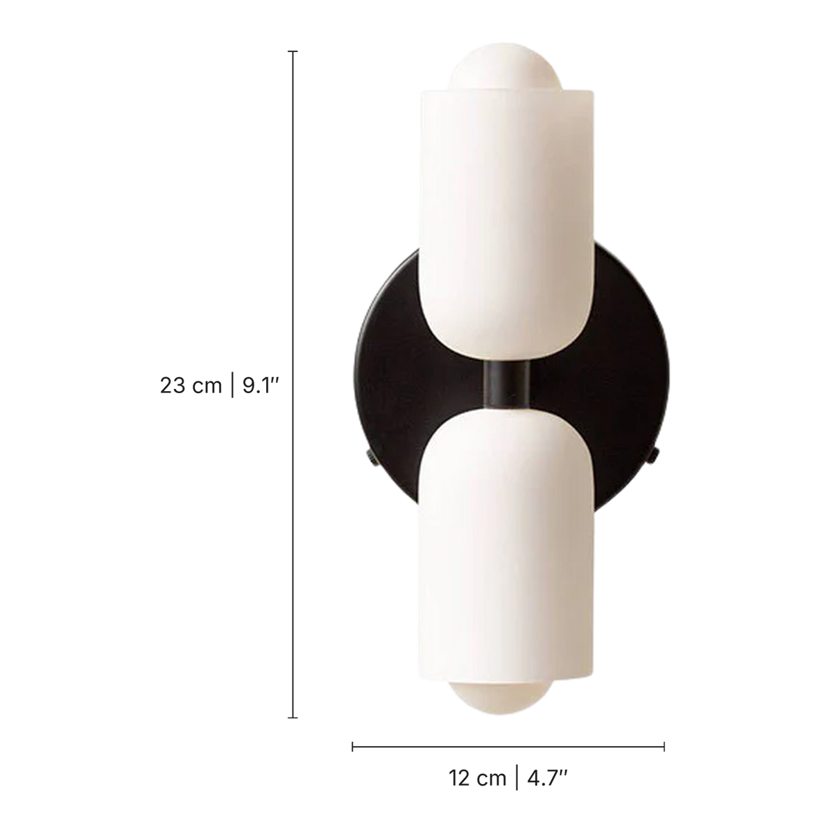 Nordic Up and Down Wall Light dimensions