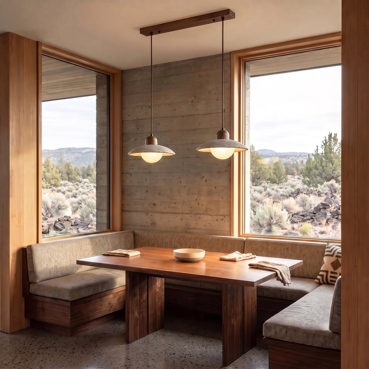 Osla 2/3 Head Travertine Pendant Light