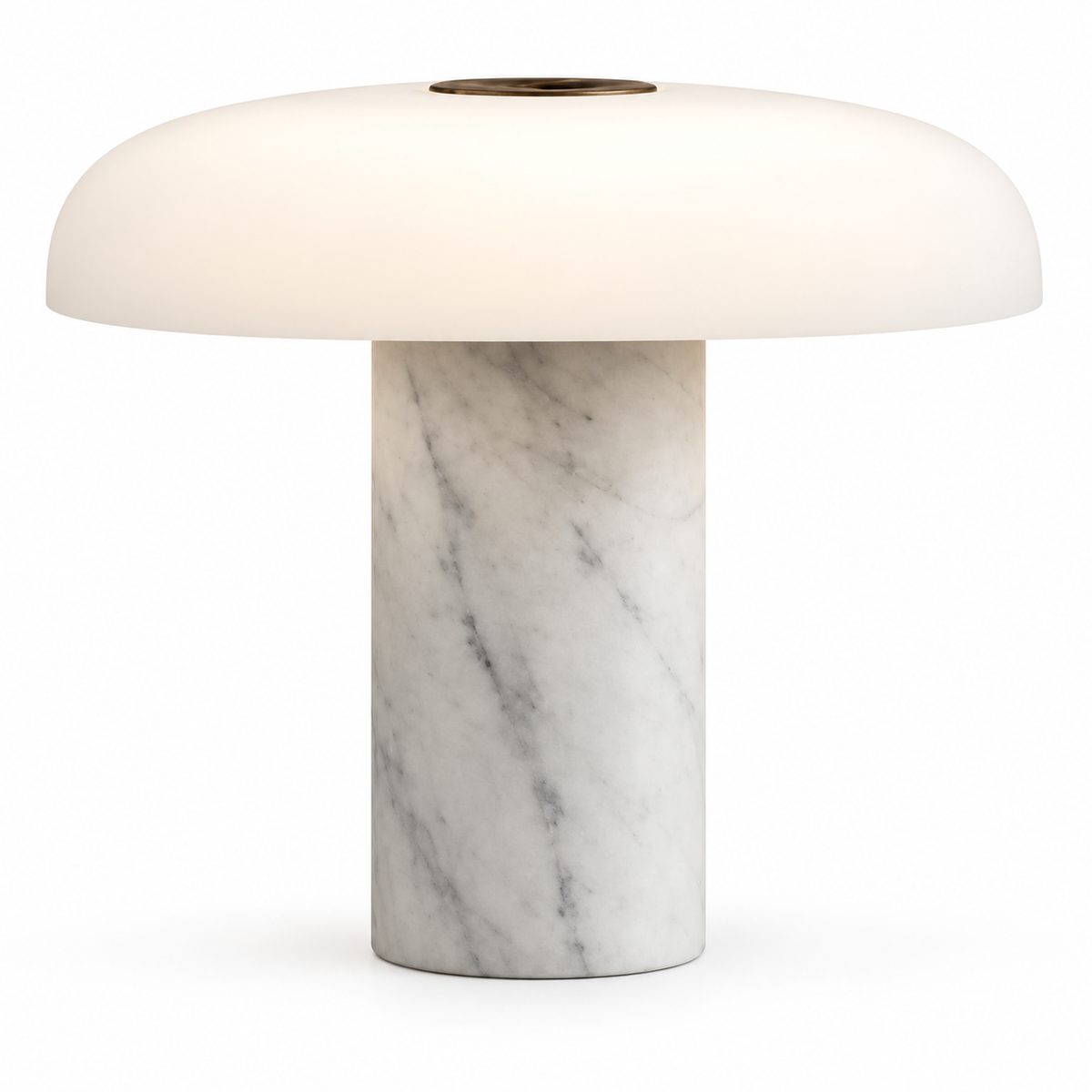 Lámpara de mesa Pelar de mármol y cristal