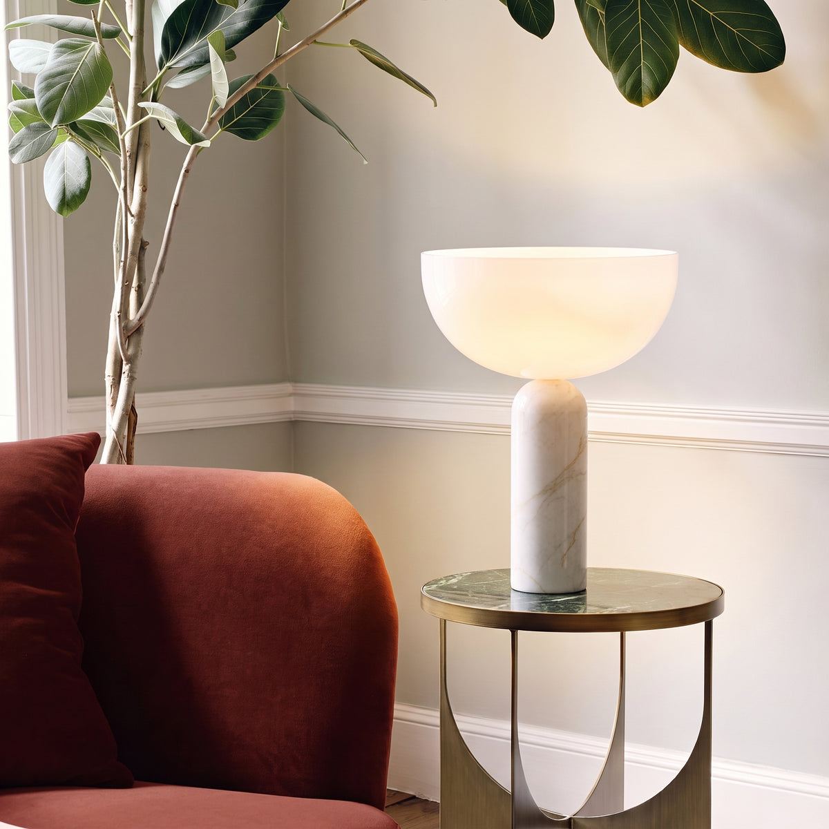 Serena Marble Dome Table Lamp