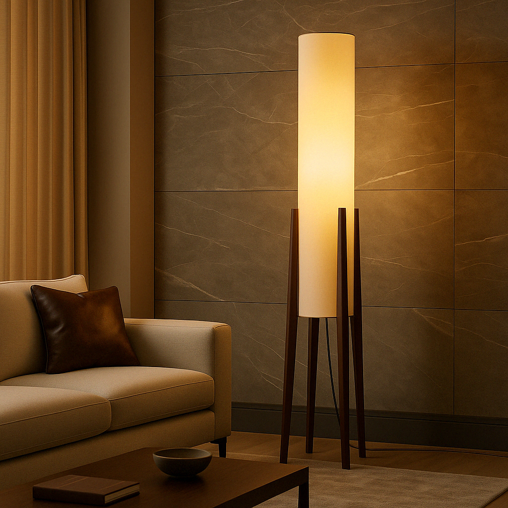 Solid Walnut Floor Lamp