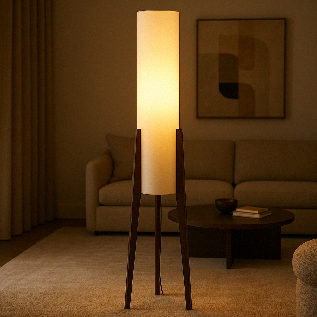 Solid Walnut Floor Lamp