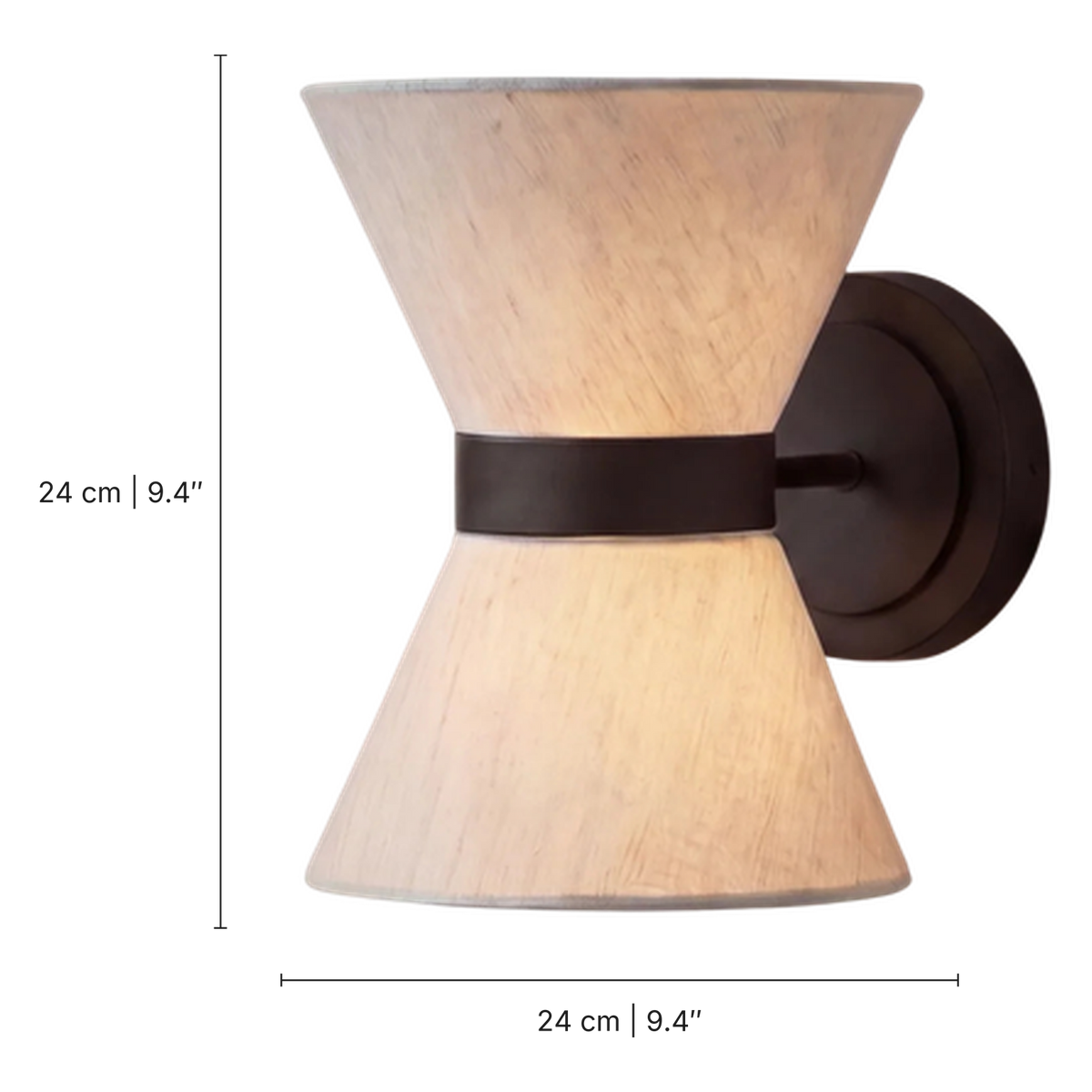 Wabi Sabi Silk Wall Light dimensions